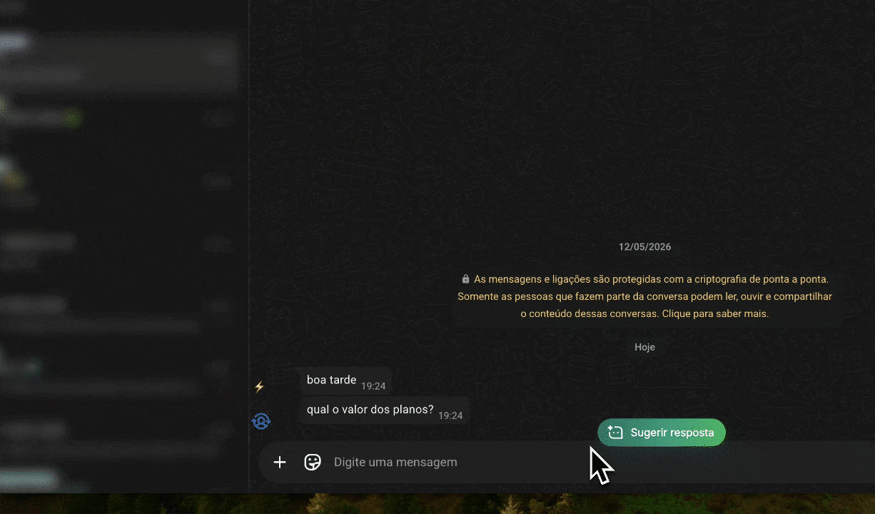 Sugestao de resposta com inteligencia artificial no Zapme